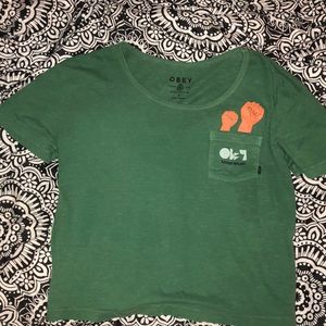 Green Obey t shirt